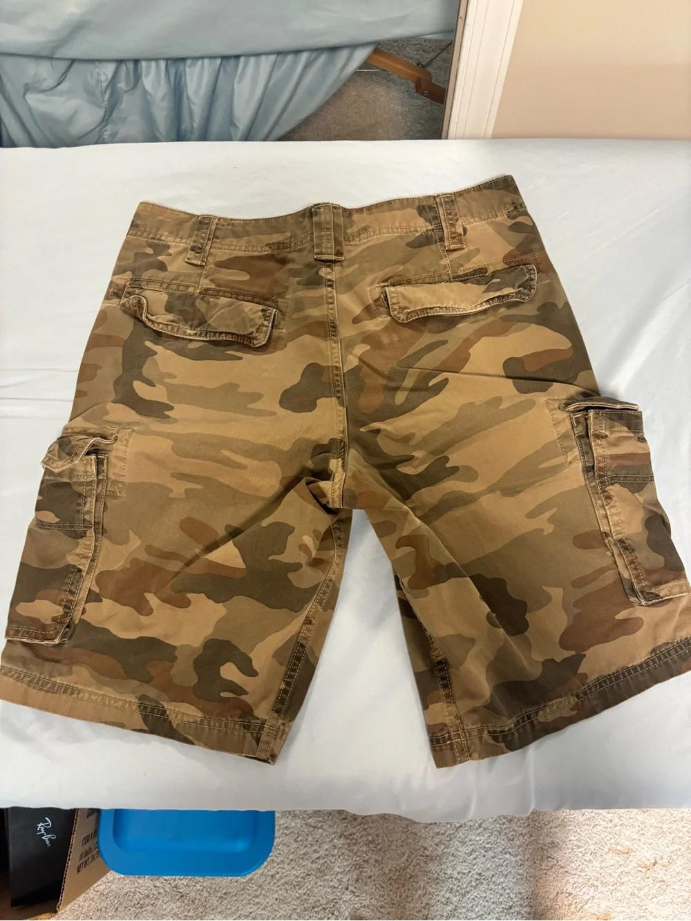 GAP Men's Camo Cargo Shorts in Brown and Tan